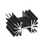 Dissipateur radiateur aluminium noir percé pour 1xto200 verticale 48x25mm haut:38mm quraml9715p ECLATS DESTOCKAGE