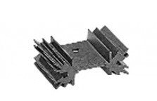 Dissipateur radiateur aluminium noir pour 1xto220 vertical ml73 hauteur 25mm percé. quraml7325p ECLATS DESTOCKAGE
