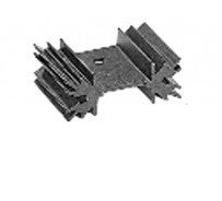 Dissipateur radiateur aluminium noir pour 1xto220 vertical ml73 hauteur 50mm percé. quraml7350p ECLATS DESTOCKAGE