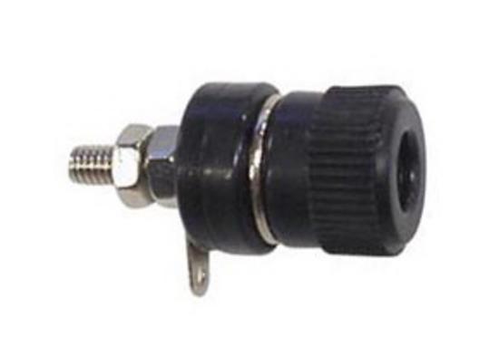 Douille 4mm nickelee noire alimentation electrique basse tension 12v cm27b electricite ECLATS DESTOCKAGE