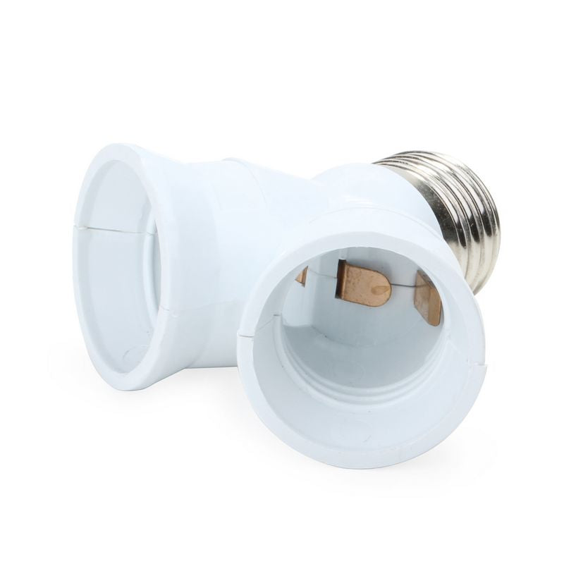 Douille adaptation 2 ampoule led e27 sortie double culot e27 doubleur lumiere eclairage 12v 24v 220v ECLATS DESTOCKAGE