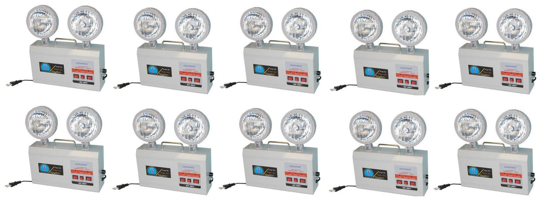10 Eclairage automatique electrique de secours 2x4.5w dx 963 sans battterie rechargeable 6V4 ECLATS DESTOCKAGE