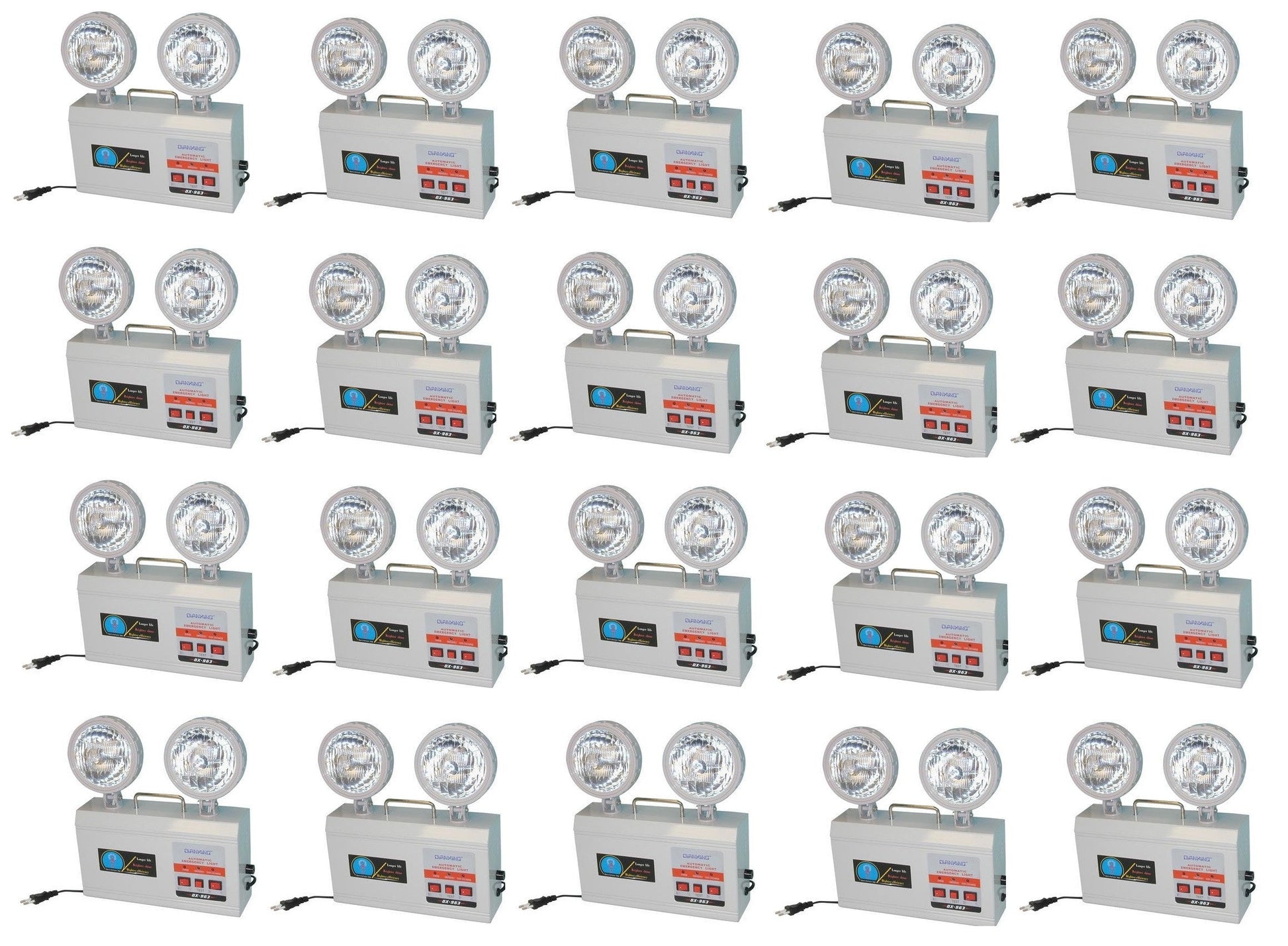 20 Eclairage automatique electrique de secours 2x4.5w dx 963 sans battterie rechargeable 6V4 ECLATS DESTOCKAGE