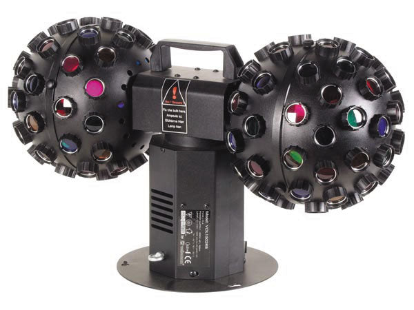 Eclairage lumineux de fete 2 boules pivotantes vdl1502rb 6 couleurs double rock ball 5410329214913 ECLATS DESTOCKAGE