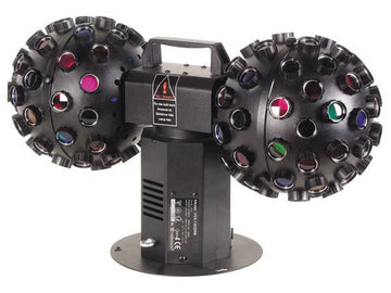 Eclairage lumineux de fete 2 boules pivotantes vdl1502rb 6 couleurs double rock ball ECLATS DESTOCKAGE