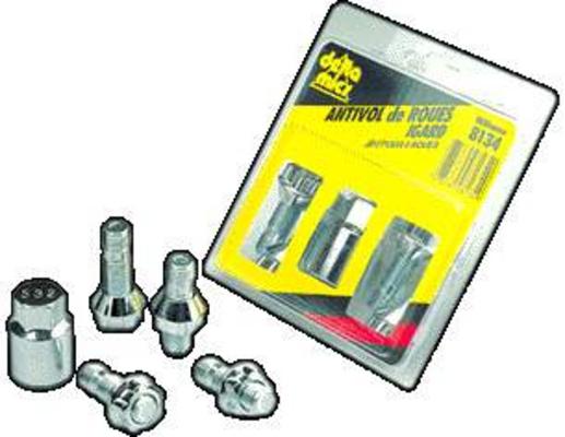 Ecrous antivols 8828 protection roues citroen peugeot 106-205-206-306-309 goujon pas de 12x125 ecrou plat - ECLATS DESTOCKAGE