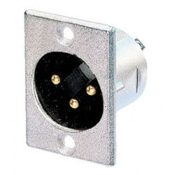 Embase XLR mâle 3 broches standard CONXNC3MP1 alu neutrik ECLATS DESTOCKAGE