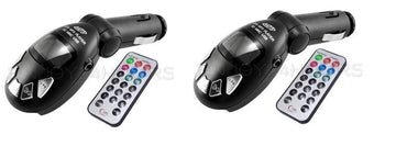 2 Emetteurs fm transmetteur sans fil radio mp3 voiture telecommande clef usb sd/mmc 9999 ECLATS DESTOCKAGE