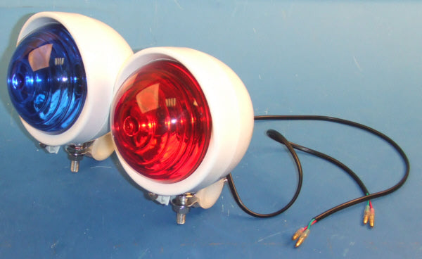 Ensemble de 2 spots bleu et rouge 12v ECLATS DESTOCKAGE