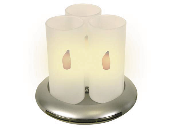 Ensemble de 3 bougies rechargeables a led jaune xmcl14 eclairage lumiere tamisee ECLATS DESTOCKAGE