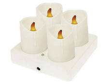 Ensemble de 4 bougies rechargeables a led eclairage ambiance decoration table xmcl4y