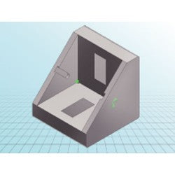 Equerre 28x28 mm pour profilé alu 30x30 mm fraisage cnc chassis structure meuble haapeq28x28 ECLATS DESTOCKAGE