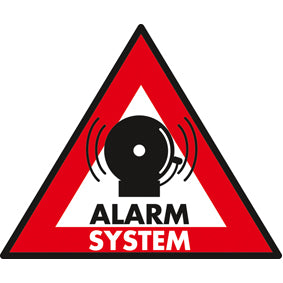 Etiquette dissuasive panneau sticker systeme alarme autocollant adhesif system protection ECLATS DESTOCKAGE