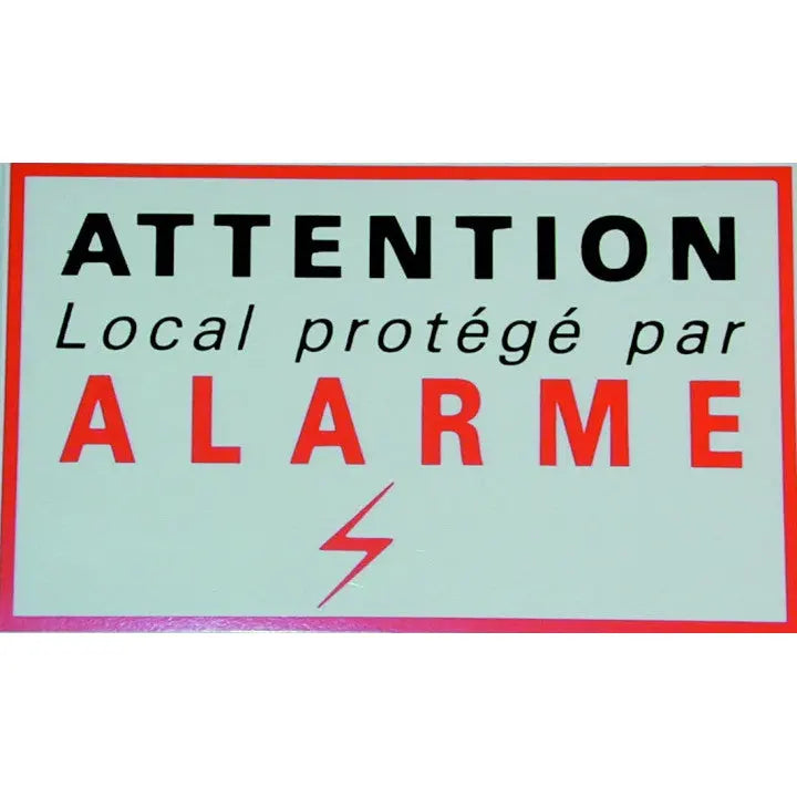 Etiquette signalisation adhesive sticker alarme securite autocolant dissuasive dissuasif protection destockage