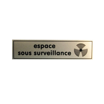 Etiquette signalisation affichage panneau sticker espace video surveillance autocollant signaletique