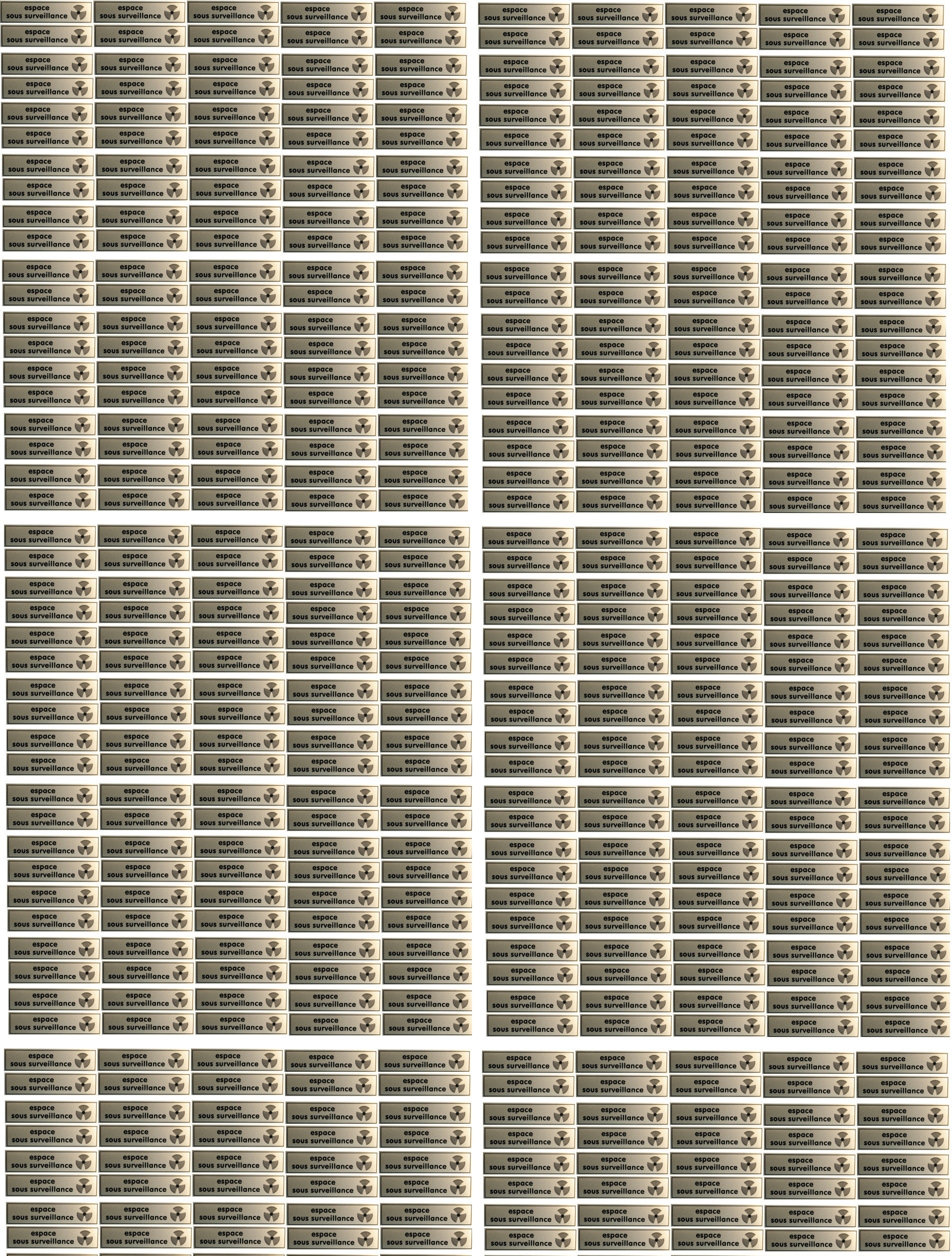500 etiquettes signalisation affichage panneau sticker espace video surveillance autocollant signaletique ECLATS DESTOCKAGE