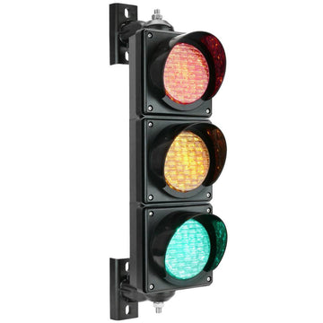 Feu de circulation extérieur IP65 3 x 100mm 12v 24v LED vert orange rouge SM012 semaphore lumineux ECLATS DESTOCKAGE