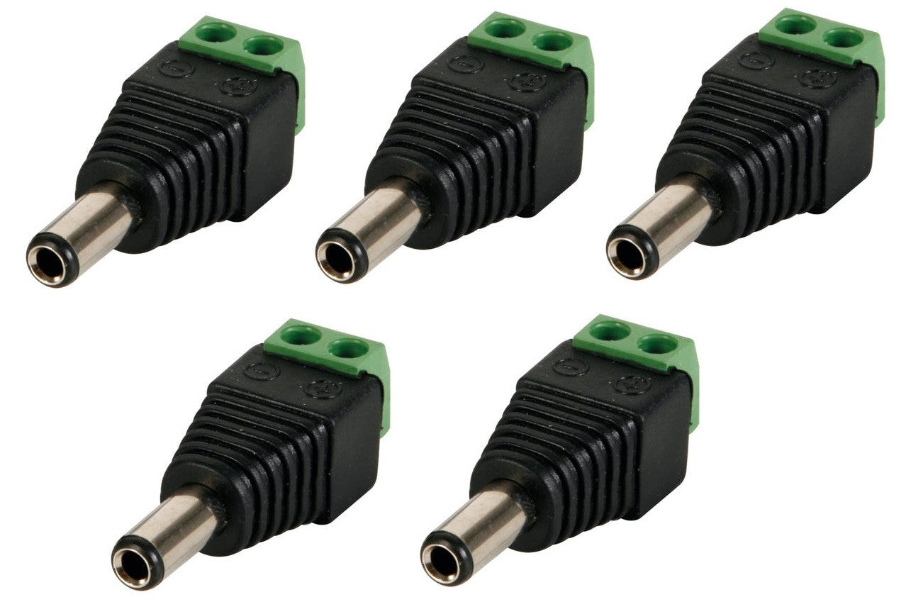 5 Fiche adaptateur cc 5.5 x 2.1mm male vers connexion a vis cd022 ECLATS DESTOCKAGE
