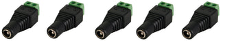 Fiche adaptateur cc 5.5 x 2.5mm femelle vers connexion a vis 5pcs ECLATS DESTOCKAGE
