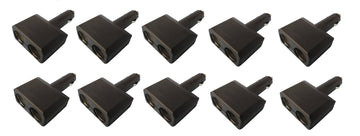 10 Fiche allume cigare double mâle 2 x prise femelle adaptateur doubleur alimentation auto plugc3 ECLATS DESTOCKAGE