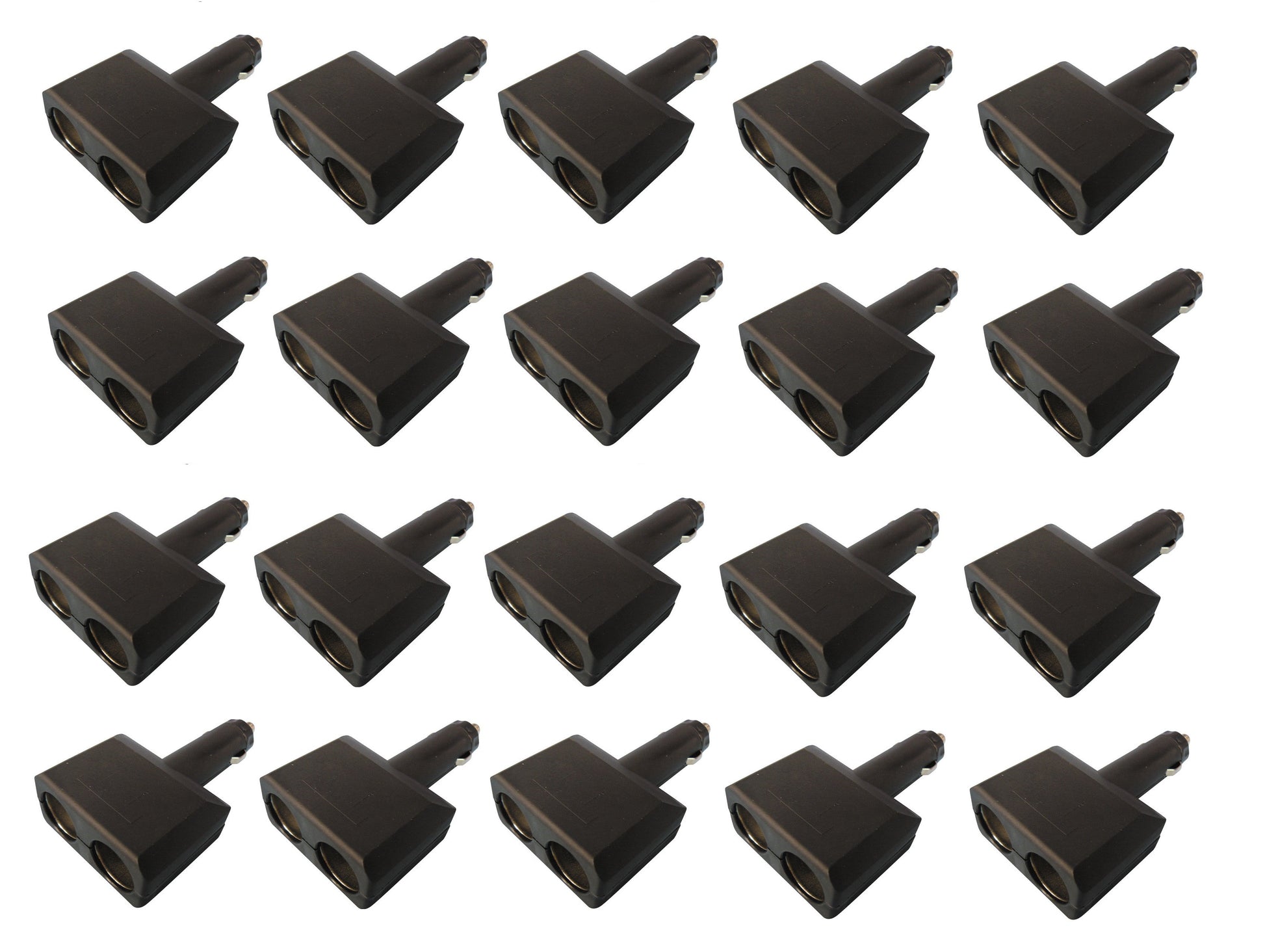 20 Fiche allume cigare double mâle 2 x prise femelle adaptateur doubleur alimentation auto plugc3 ECLATS DESTOCKAGE