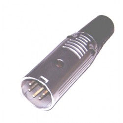 Fiche cordon xlr male 5 poles metal nickel ref:co2015 4040849274541 ECLATS DESTOCKAGE