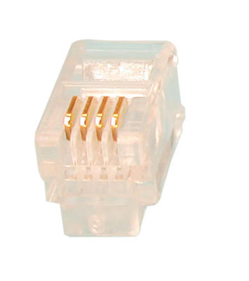 Fiche modulaire mâle a sertir rj09 4p2c 4p/4c rj10 telephone (1 pièce) telephonie plug 4p4c ECLATS DESTOCKAGE