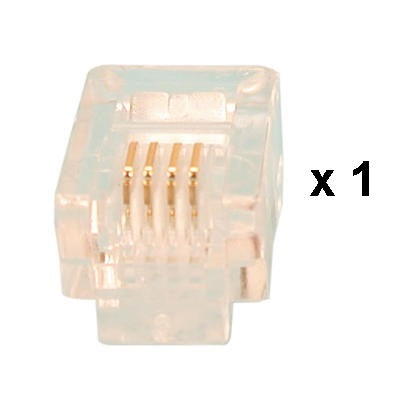 Fiche modulaire mâle a sertir rj11 6p/4c telephonie (1 pièce) jack 6p4c ta116p4c telephone 6p4c ECLATS DESTOCKAGE