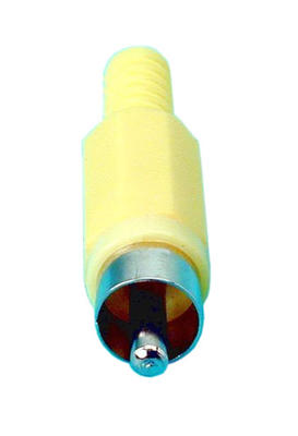 Fiche rca mâle jaune (1 pièce) ca047y pour camera video ECLATS DESTOCKAGE