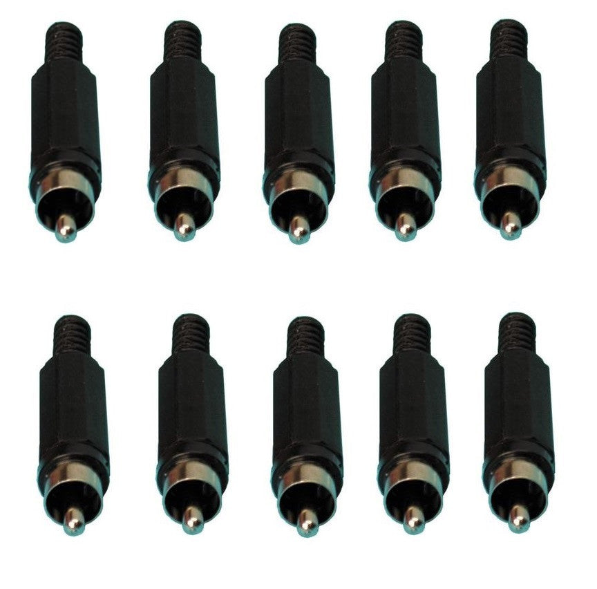 Fiche rca mâle noire (les 5 pièces) ca047b pour camera video surveillance ECLATS DESTOCKAGE