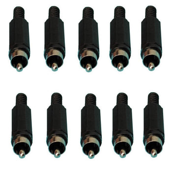 Fiche rca mâle noire (les 10 pièces) ca047b pour camera video surveillance ECLATS DESTOCKAGE