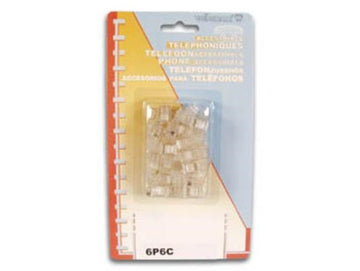 Fiche rj12 6p/6c pour camera ckvn (les 50 pièces) pour cordons cameras video ECLATS DESTOCKAGE