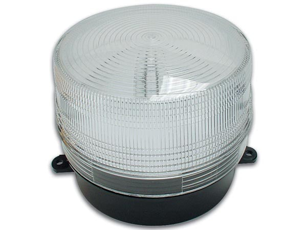 Flash alarme electronique xenon 6v 12v blanc haa100w esb-100 ø100x80mm ip 65 dispositif lumineux vol ECLATS DESTOCKAGE