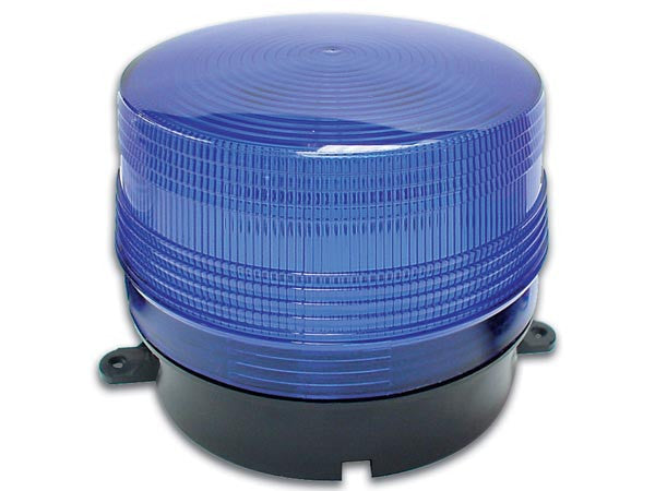 Flash alarme stroboscope electronique xenon 6v 12v couleur bleu haa100b ø100x80mm ECLATS DESTOCKAGE