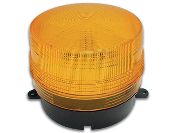 Flash alarme stroboscope feu xenon 6v 12v couleur ambre haa100a orange D100x80mm ip 65 ECLATS DESTOCKAGE