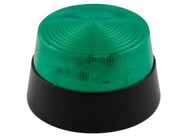 Flash stroboscopique a led vert feu alarme avertisseur lumineux 12v 12vcc diam 77mm haa40gn ECLATS DESTOCKAGE