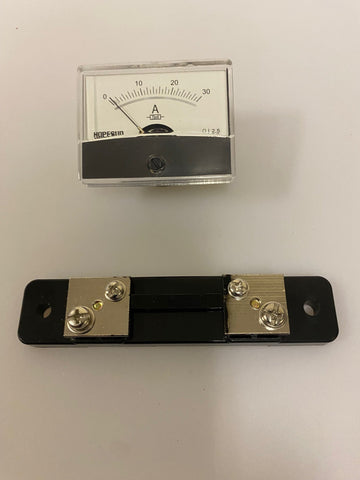 Galvanometre amperemetre 30a dc shunt inclus classe 2.5 dim:60 x 47 mm fix:32 x 32 mm  medp4830a ECLATS DESTOCKAGE