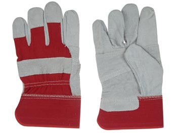 Gant de travail cuir rouge swg03 protection bricolage jardinage securite main ECLATS DESTOCKAGE