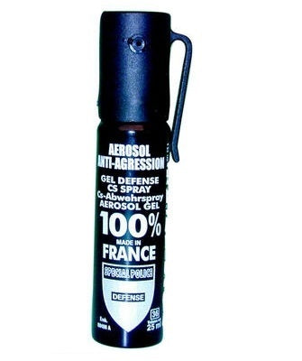 Gel paralysant bombe police securite arme cs 100 25 aerosol gaz lacrymogène spray de defense ECLATS DESTOCKAGE