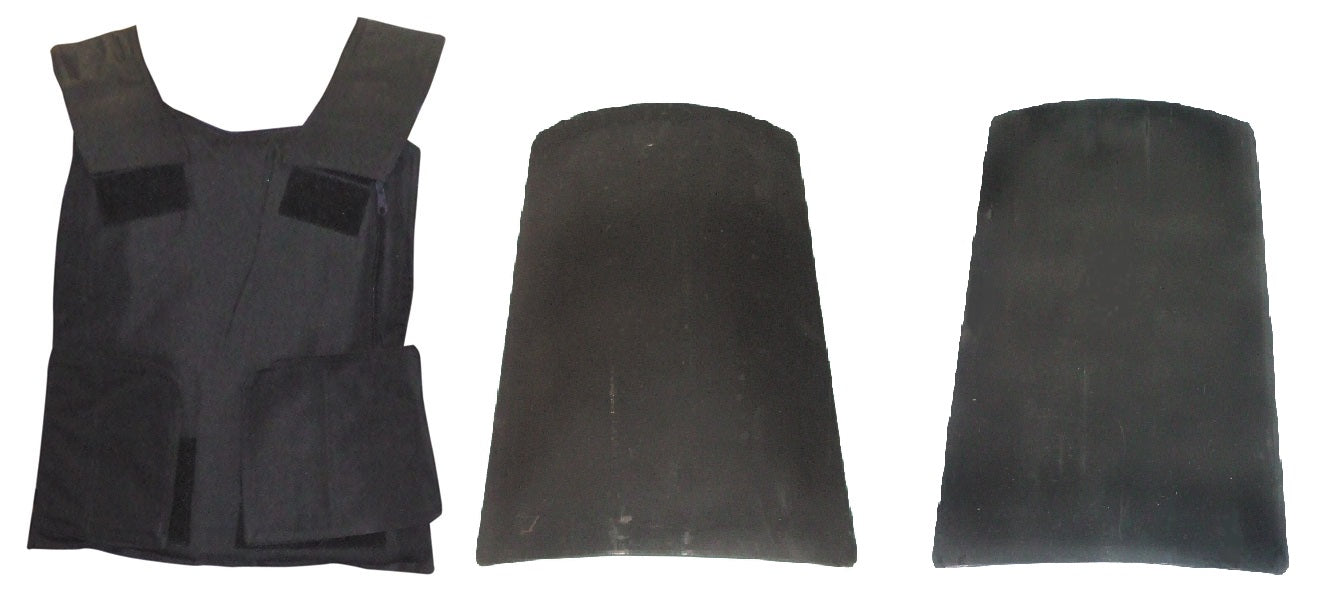 Gilet pare balle protection securite classe ii civil type 2 + plaque avant et arriere ECLATS DESTOCKAGE