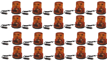 20 Gyrophares magnetique 12v 21w ambre orange gyrophare aimant feu tournant lumiere aimantee ECLATS DESTOCKAGE