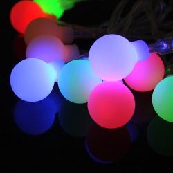 Guirlande lumineuse multicolore 10m étanche ip68 100 ampoule led ronde ECLATS DESTOCKAGE