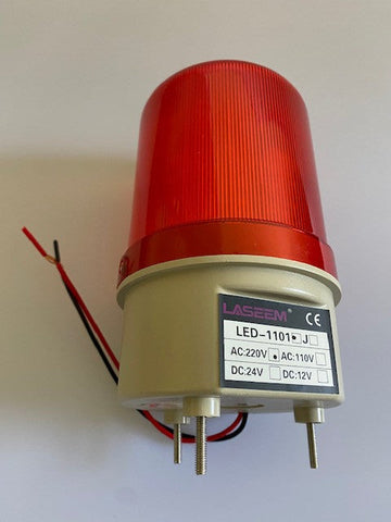 Gyrophare electrique fixe 220 230v 20w rouge gyrophares girophare lumineux solgyrored sgnalisation ECLATS DESTOCKAGE