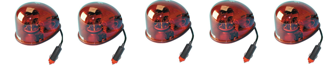 5 Gyrophares electrique magnetique 12v 21w girophare rouge goutte eau feux tournant aimante ECLATS DESTOCKAGE