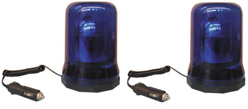 2 Gyrophares electrique magnetique 12vcc 25w bleu girophare gyrophares electriques magnetiques feux ECLATS DESTOCKAGE