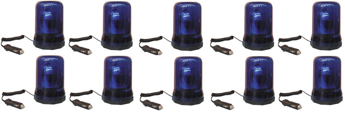 10 Gyrophares electrique magnetique 12vcc 25w bleu girophare gyrophares electriques magnetiques feux ECLATS DESTOCKAGE