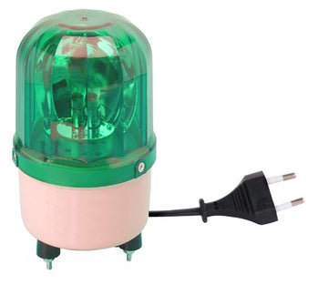 Gyrophare etanche fixe 220v 10w vert ip 65 avec cordon 90cm 240v girophare 230v eclairage lumineux ECLATS DESTOCKAGE