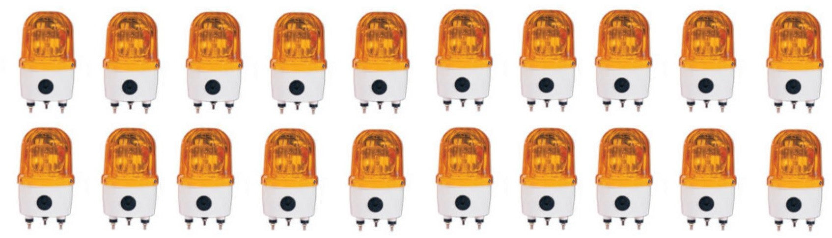 20 Gyrophares etanche fixe 24v 10w ambre ip 65 (fixation par vis) girophare orange 24vcc ECLATS DESTOCKAGE