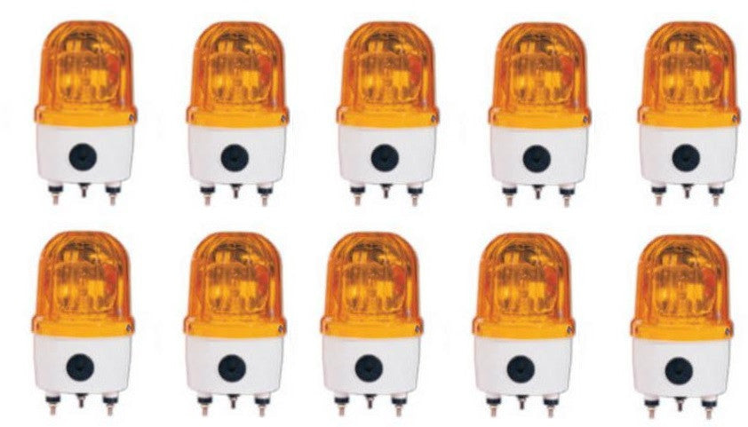 10 Gyrophares etanche fixe 24v 10w ambre ip 65 (fixation par vis) girophare orange 24vcc ECLATS DESTOCKAGE