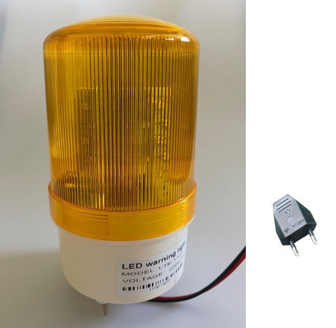 Gyrophare etanche ip65 220v 10w ambre avec cordon 90cm 230v girophare orange eclairage lumineux 240v ECLATS DESTOCKAGE